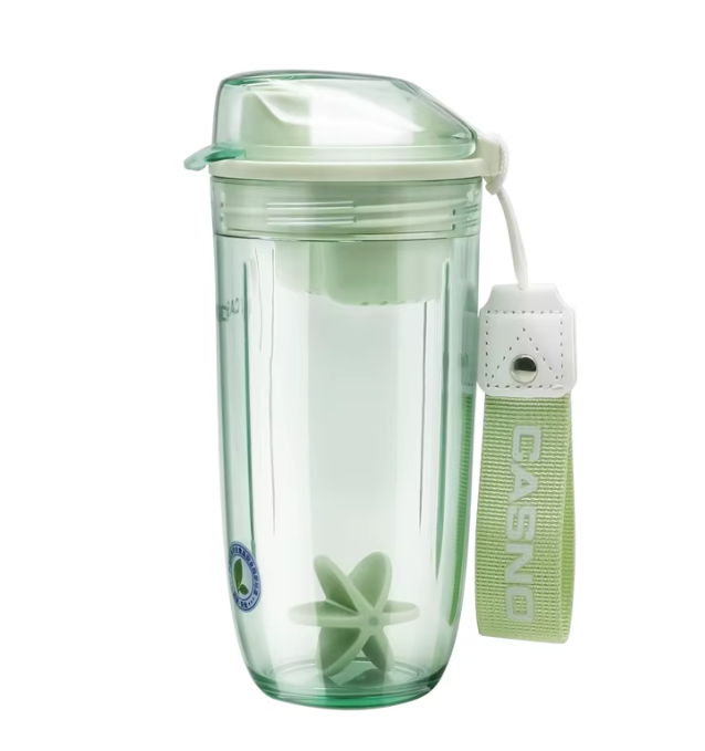 Wholesale Custom BPA Free 400ml Gym Powder Protein Shaker Bottle with Mixing ball